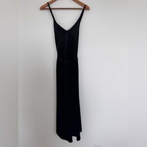 Cider Black Velvet Maxi Dress